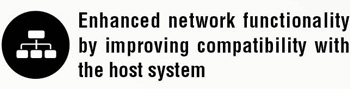 Enhanced network functionality by improving compatibility with the host system
