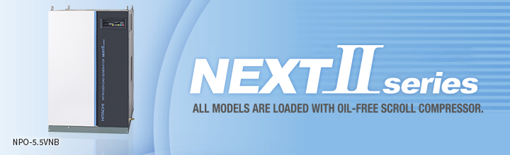 NEXT II series. ALL MODELS ARE LOADED WITH OIL-FREE SCROLL COMPRESSOR.