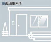 SANnextの現場事務所での用途例