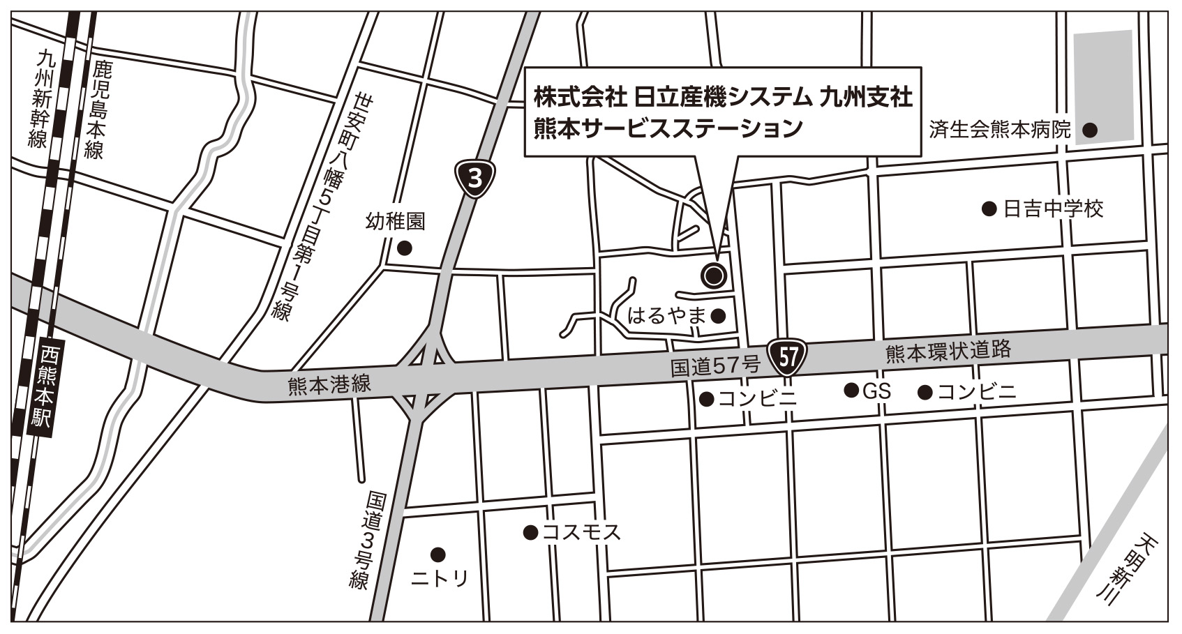 株式会社 日立産機システム 四国支社 新横浜サービスステーションへの地図