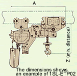 Hitachi Low Headroom Type Chain Hoist : Dimensions