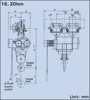 Dimensions : Standard Headroom Type : 15, 20 ton