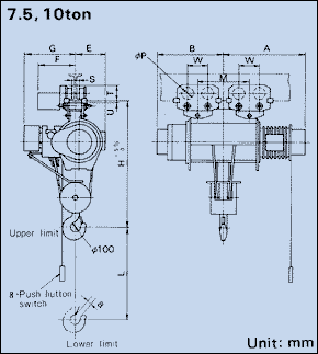 Dimensions : Standard Headroom Type : 7.5, 10 ton