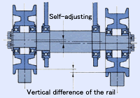 Vertical diffence of the rail