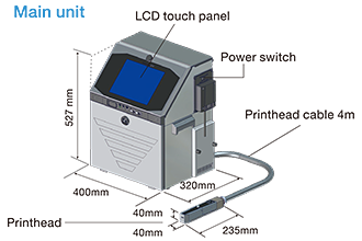 Main unit / Printhead dimension