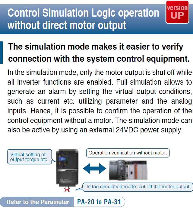 Control Simulation Logic operation without direct motor output