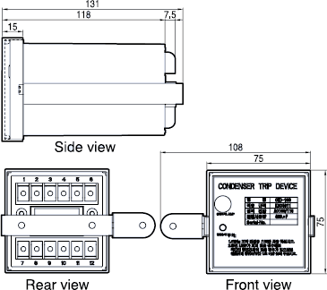 Condenser Trip Device External dimension