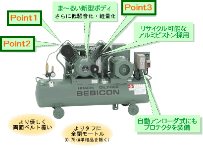 オイルフリーベビコン/中圧オイルフリーベビコン：空気圧縮機・関連 ...