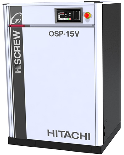 HISCREW-G series [11/15kW Class]：日立給油式空気圧縮機 