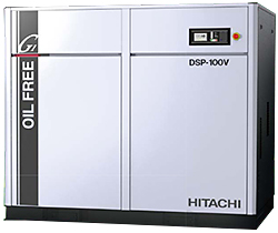 日立 コンプレッサー 1馬力 0.75OP-9.5GSB6 60hz オイルフリー