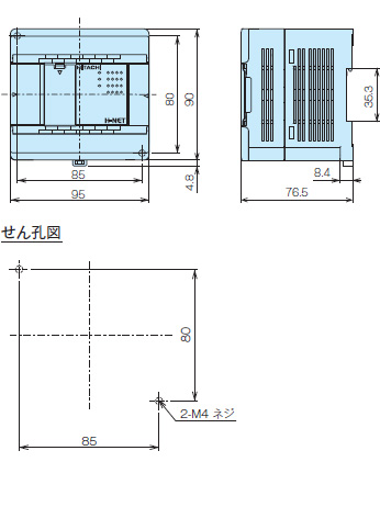 外形寸法：配電監視システム：日立産機システム