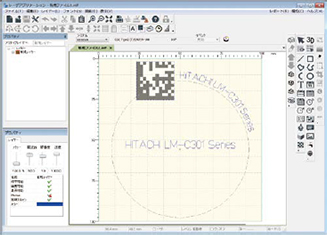 図：レーザマーカアプリケーションPCソフトウェア