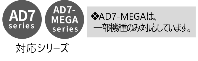 対応シリーズ AD7、AD7-MEGA※AD7-MEGAは速度制御のみ対応しています。