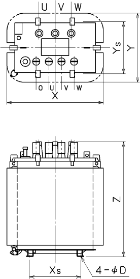 SuperトップランナーII 灯動共用油入変圧器：標準外形図 T31：日立産機システム