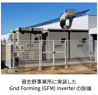 習志野事業所に実装したGrid Forming (GFM) Inverterの設備